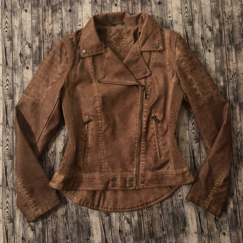 Jou Jou Vegan Faux Leather Jacket